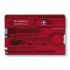 Швейцарская карточка Victorinox SwissCard Classic, 10 функций, корпус из красного полупрозрачного пластика